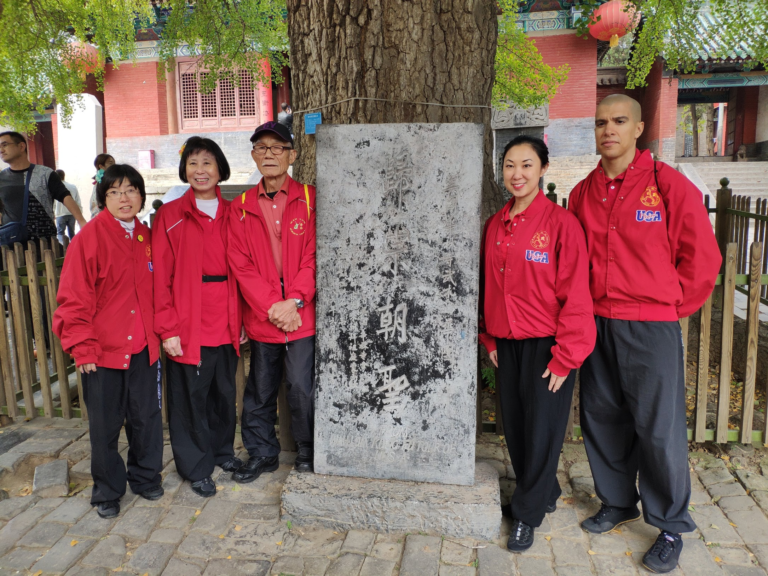 Chan Family at the Shaolin Tablet dedicated by Grandmaster Chan in 1986.