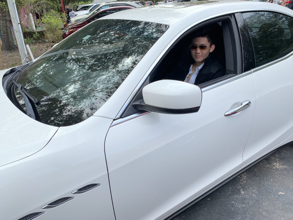 Josh in Maserati.